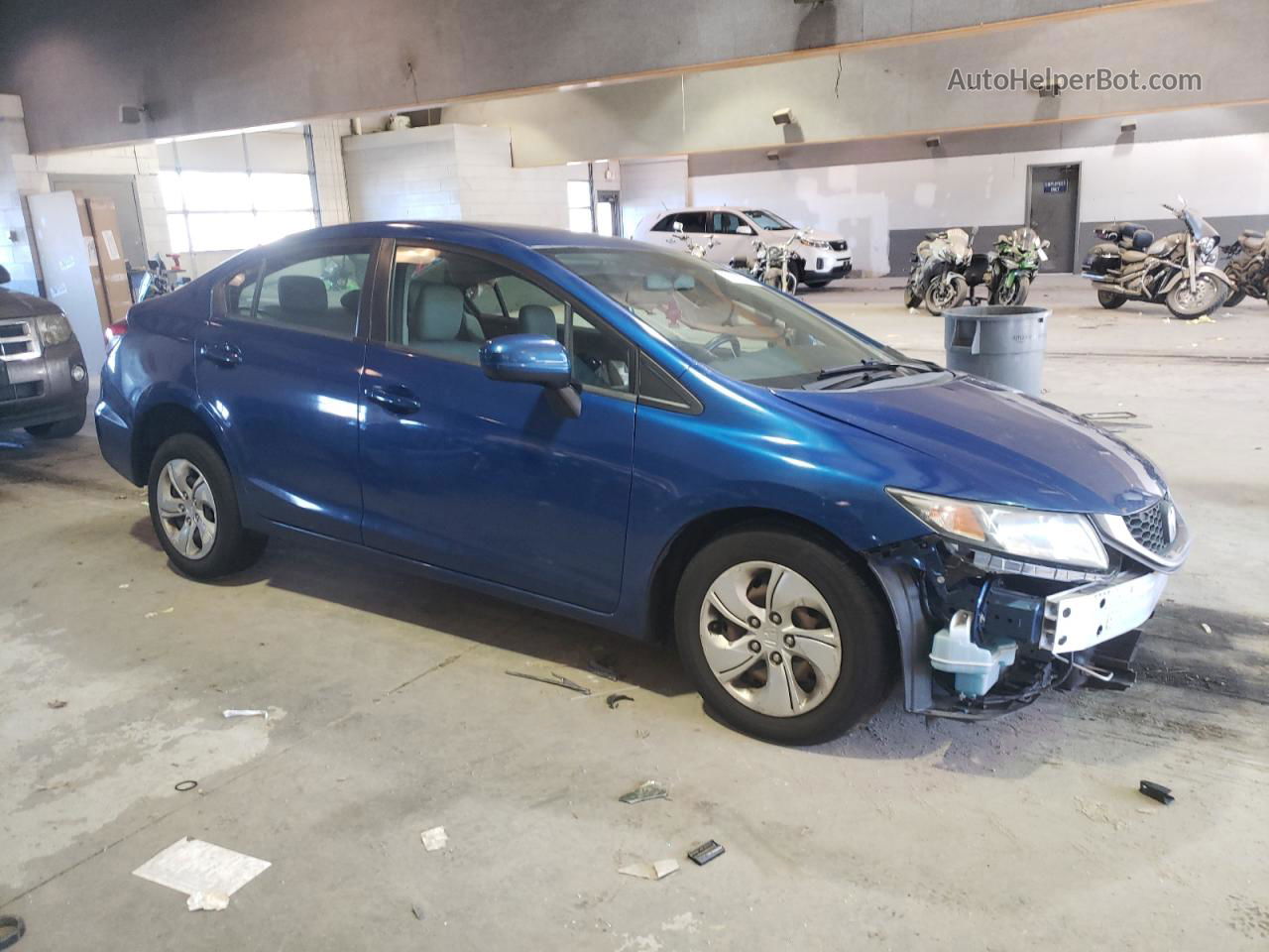 2014 Honda Civic Lx Синий vin: 19XFB2F52EE261471