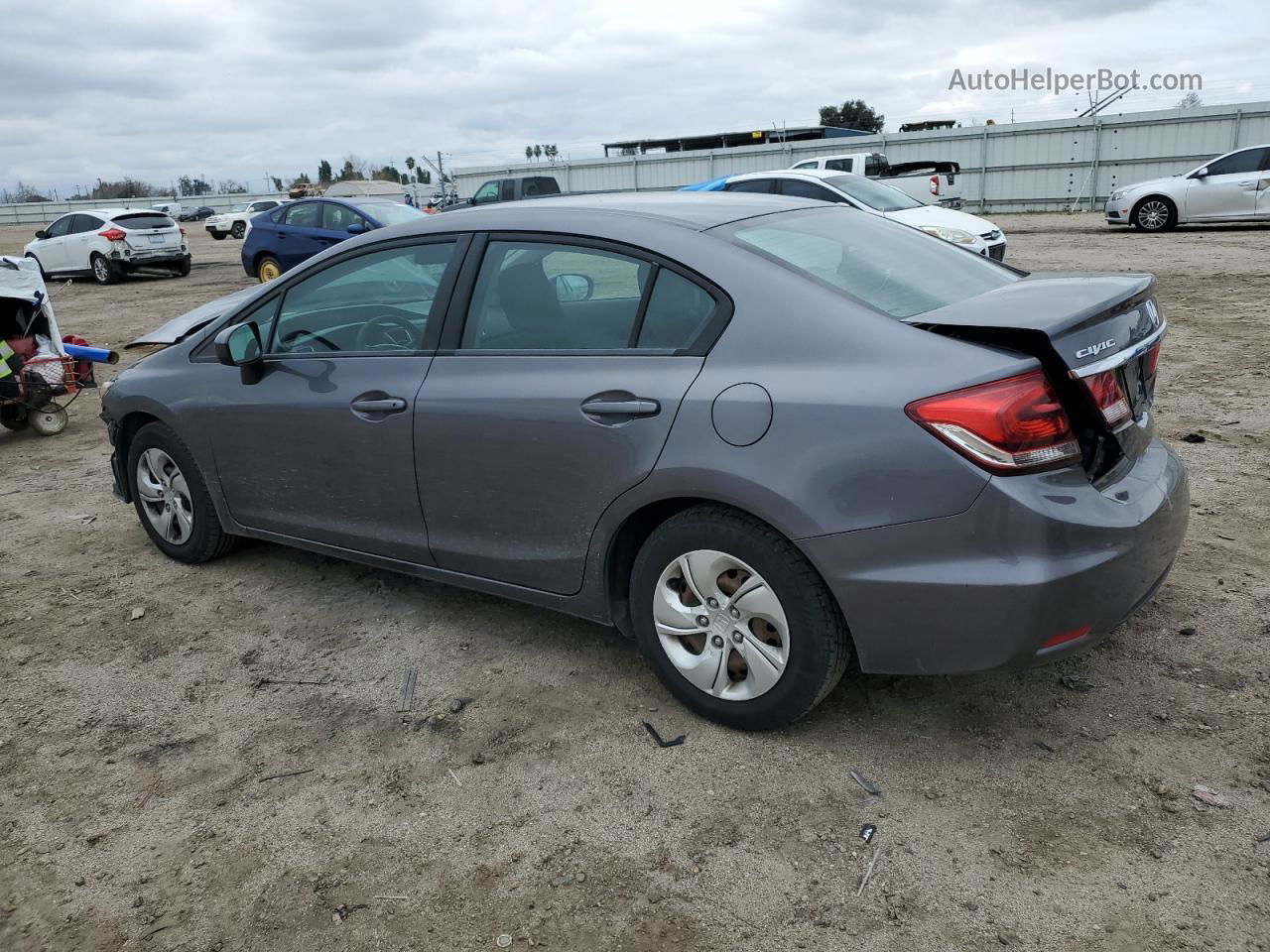 2014 Honda Civic Lx Gray vin: 19XFB2F52EE271627