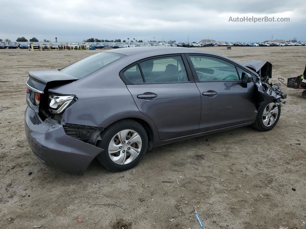 2014 Honda Civic Lx Gray vin: 19XFB2F52EE271627