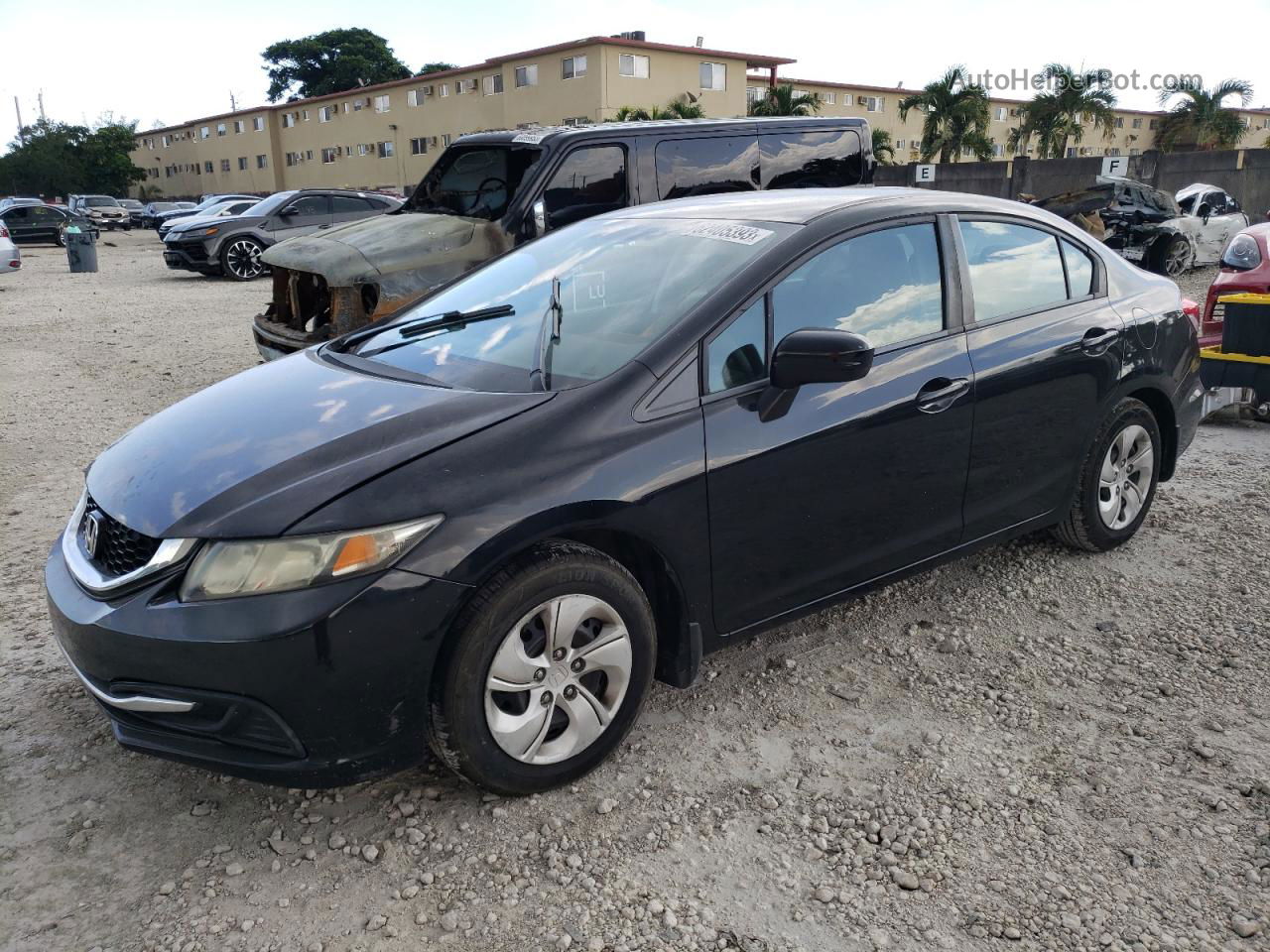 2015 Honda Civic Lx Black vin: 19XFB2F52FE057948