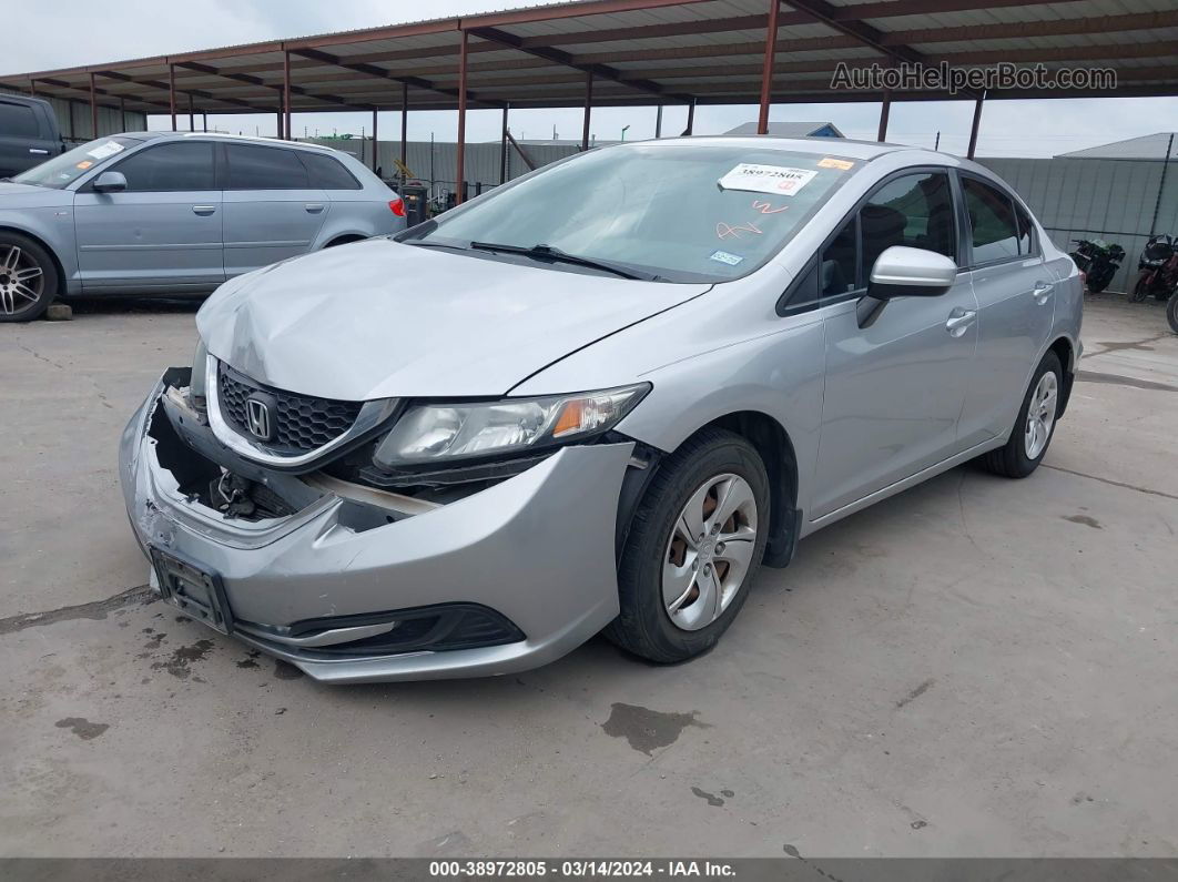 2015 Honda Civic Lx Silver vin: 19XFB2F52FE076144