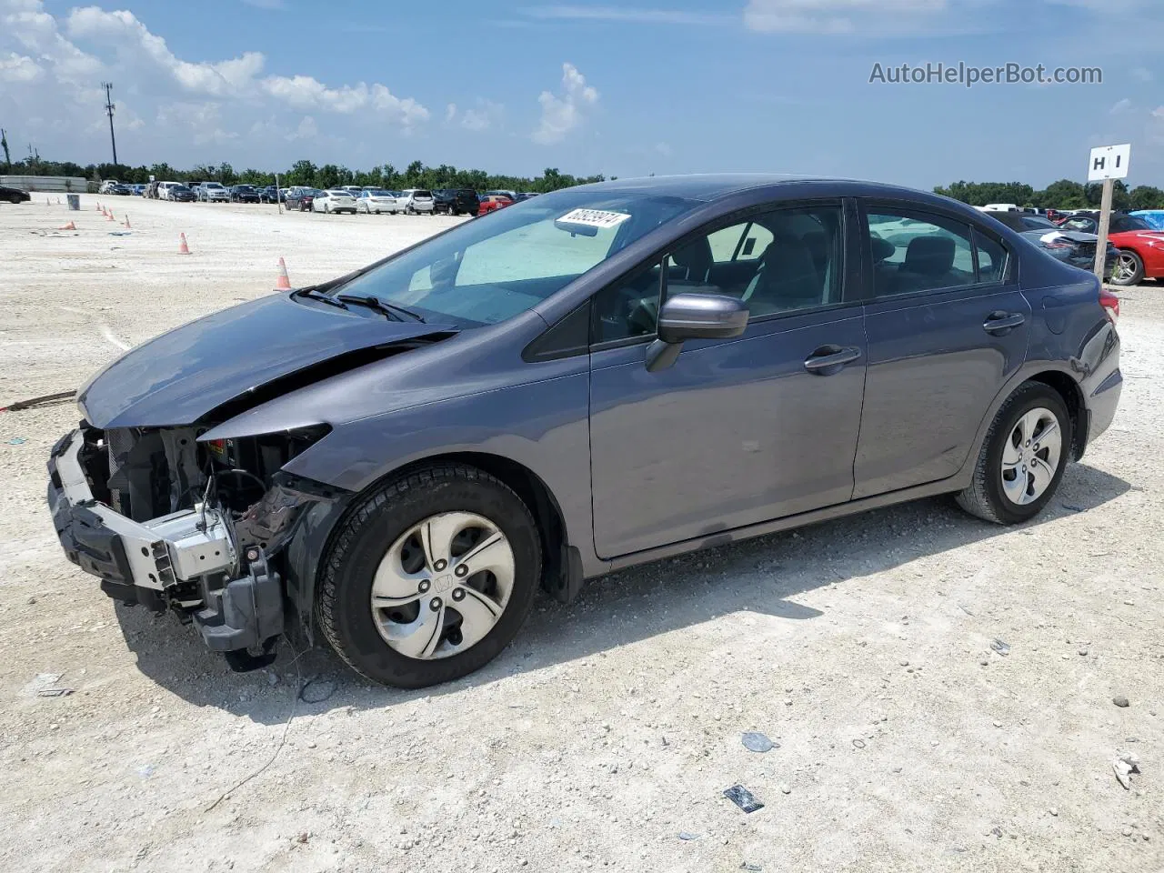 2015 Honda Civic Lx Gray vin: 19XFB2F52FE079786