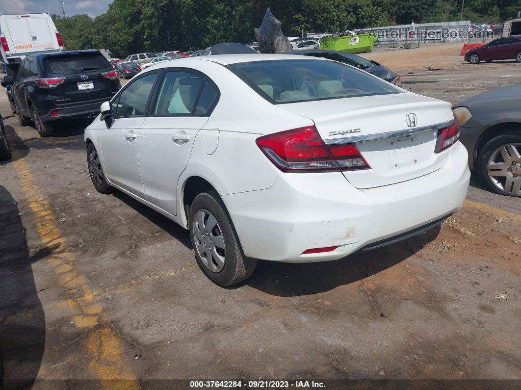 2015 Honda Civic Lx White vin: 19XFB2F52FE257860