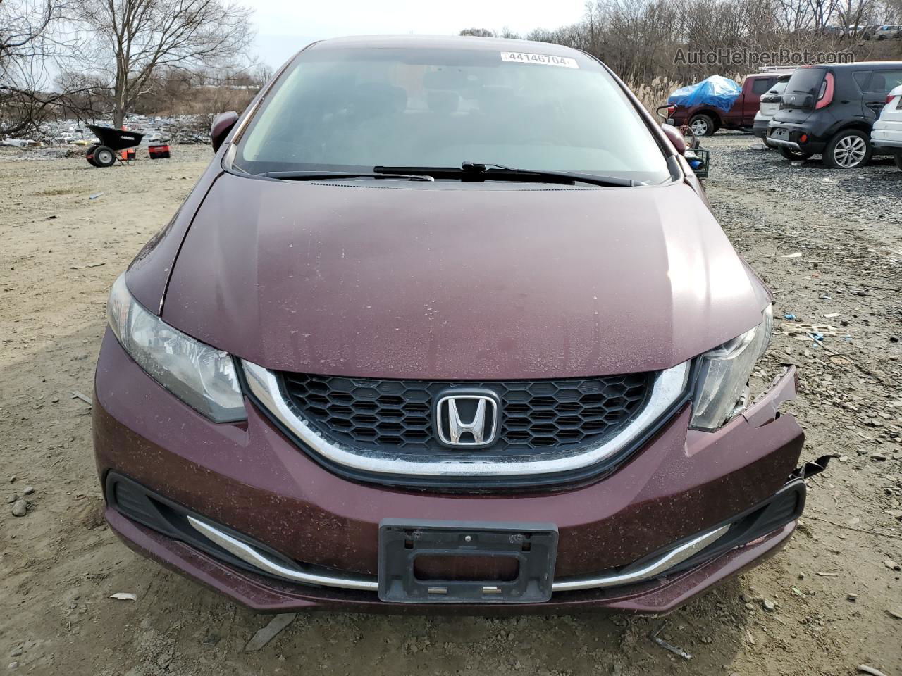 2015 Honda Civic Lx Burgundy vin: 19XFB2F52FE269345