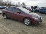 2015 Honda Civic Lx Burgundy vin: 19XFB2F52FE269345