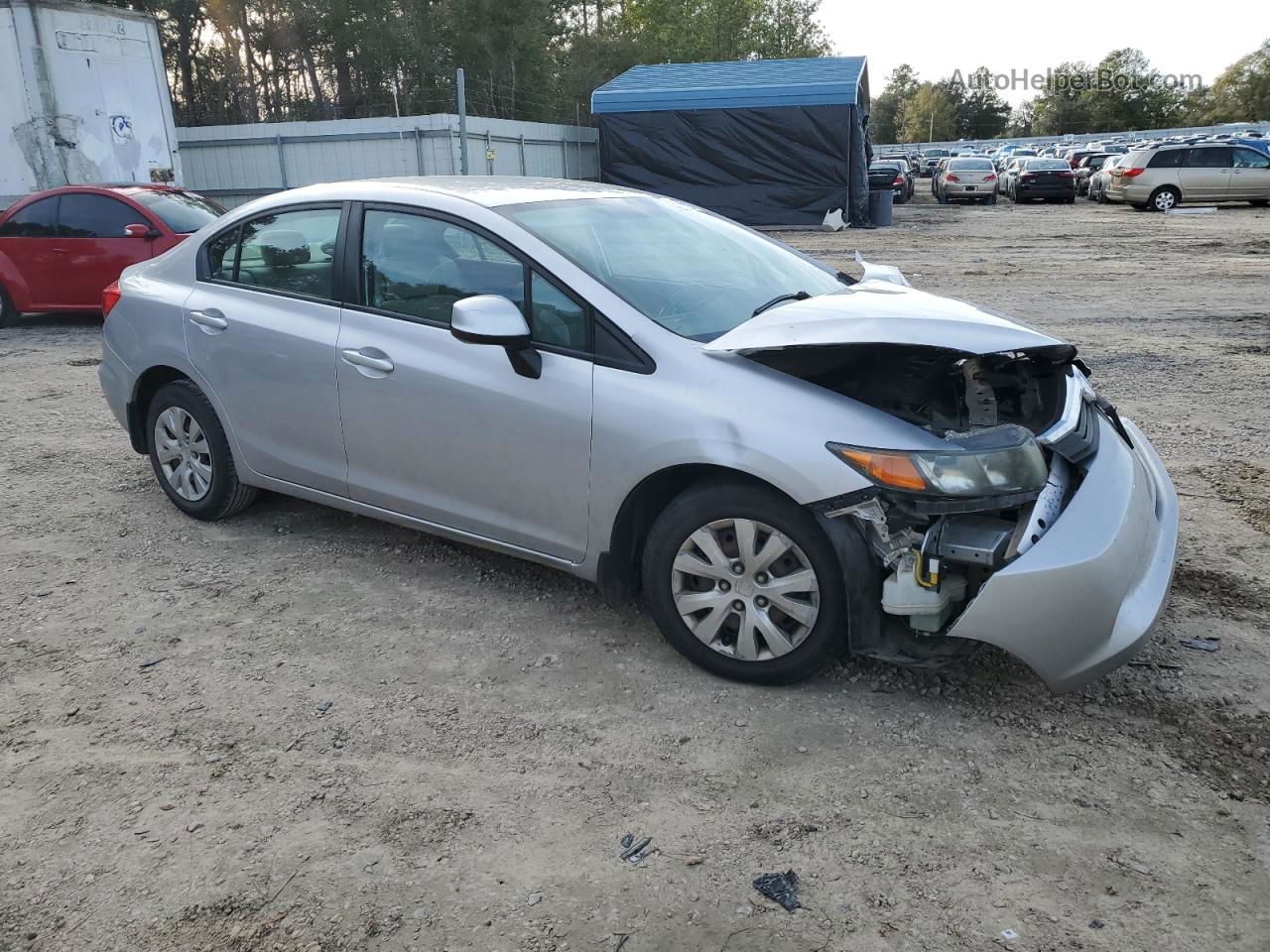 2012 Honda Civic Lx Silver vin: 19XFB2F53CE013016