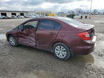 2012 Honda Civic Lx Burgundy vin: 19XFB2F53CE031516