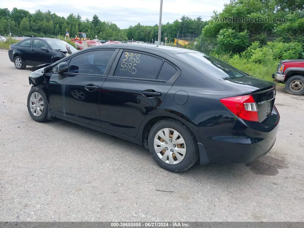 2012 Honda Civic Lx Black vin: 19XFB2F53CE056075