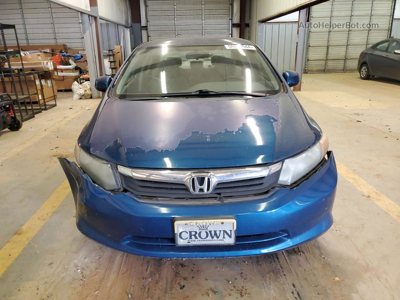 2012 Honda Civic Lx Blue vin: 19XFB2F53CE067044