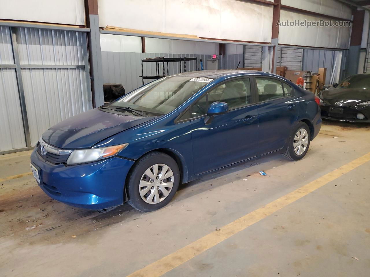 2012 Honda Civic Lx Blue vin: 19XFB2F53CE067044