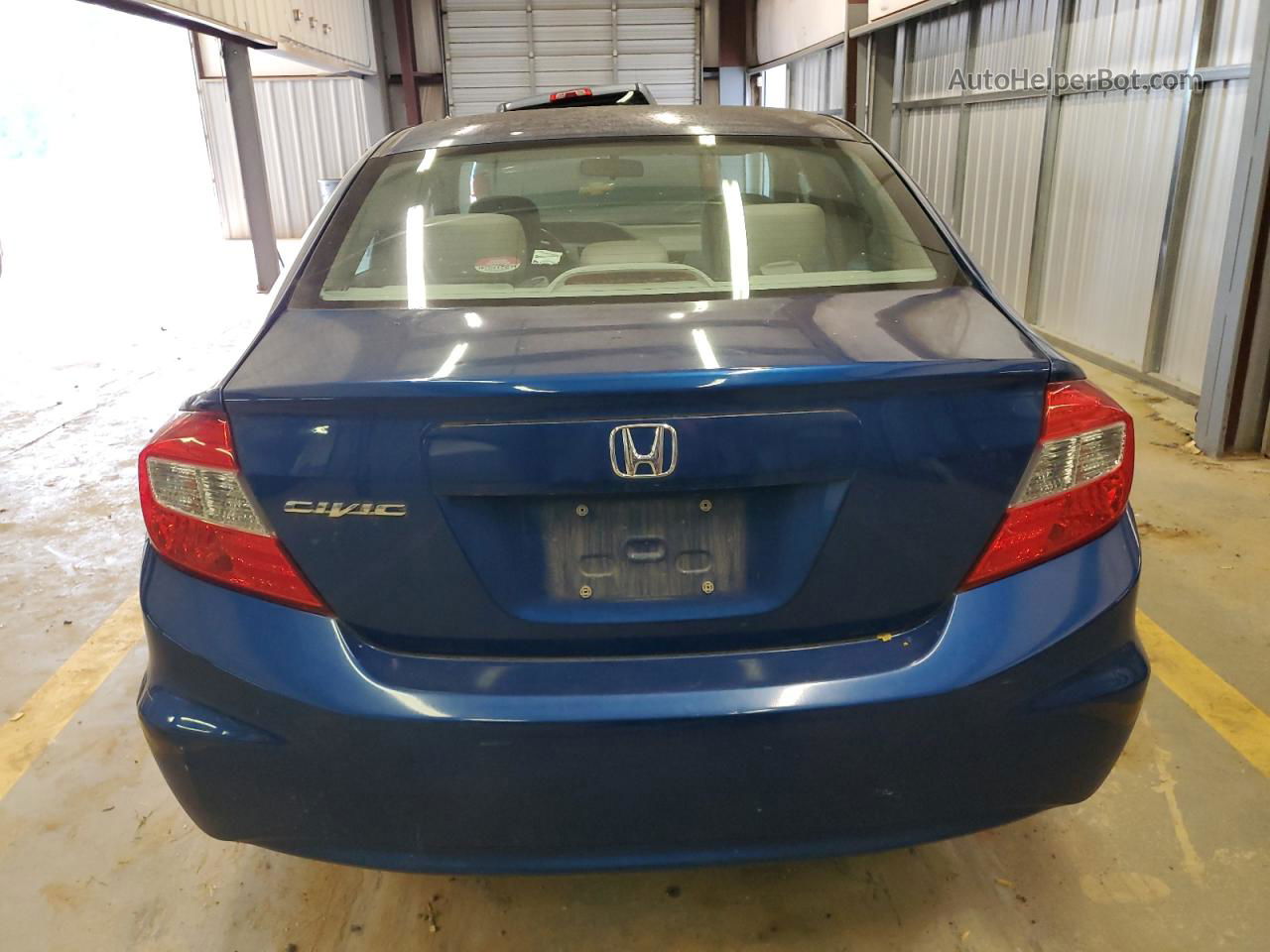 2012 Honda Civic Lx Blue vin: 19XFB2F53CE067044