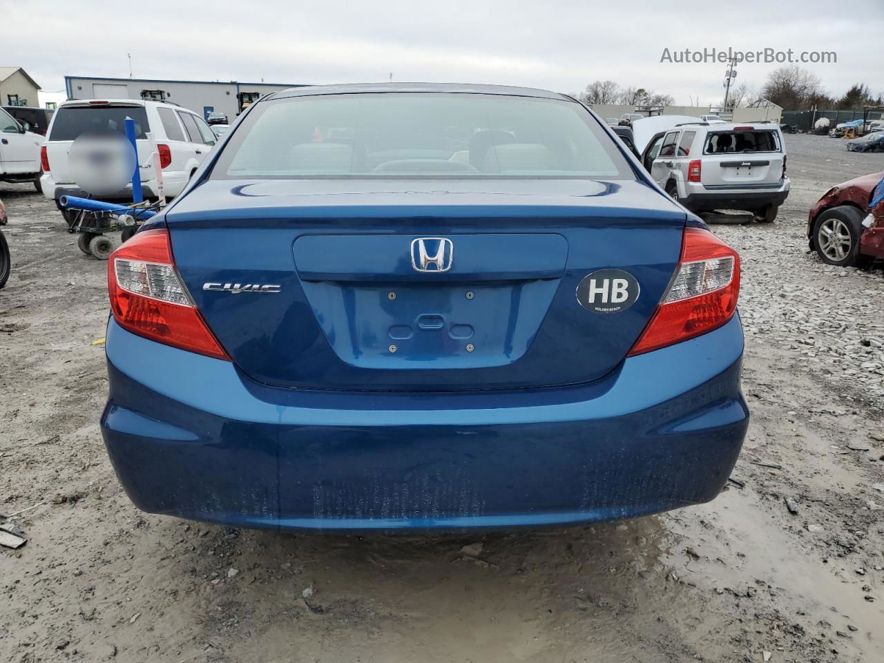 2012 Honda Civic Lx Синий vin: 19XFB2F53CE081588