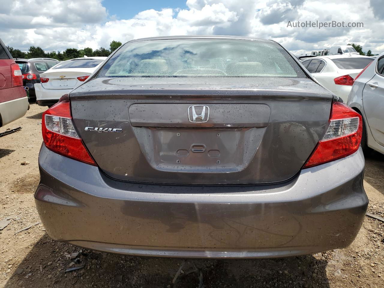 2012 Honda Civic Lx Gray vin: 19XFB2F53CE092641