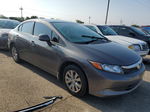 2012 Honda Civic Lx Gray vin: 19XFB2F53CE108806