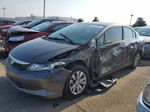 2012 Honda Civic Lx Gray vin: 19XFB2F53CE108806