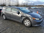 2012 Honda Civic Lx Gray vin: 19XFB2F53CE342492