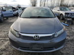 2012 Honda Civic Lx Gray vin: 19XFB2F53CE342492