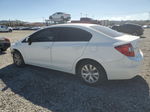 2012 Honda Civic Lx White vin: 19XFB2F53CE358420