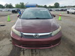 2012 Honda Civic Lx Burgundy vin: 19XFB2F53CE386685