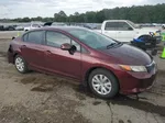 2012 Honda Civic Lx Бордовый vin: 19XFB2F53CE386685