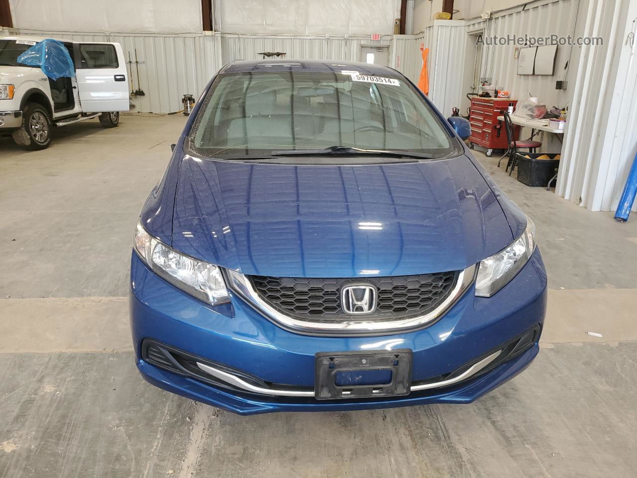 2013 Honda Civic Lx Blue vin: 19XFB2F53DE016306