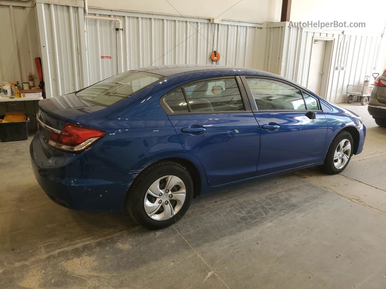 2013 Honda Civic Lx Blue vin: 19XFB2F53DE016306