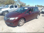 2013 Honda Civic Lx Maroon vin: 19XFB2F53DE066252