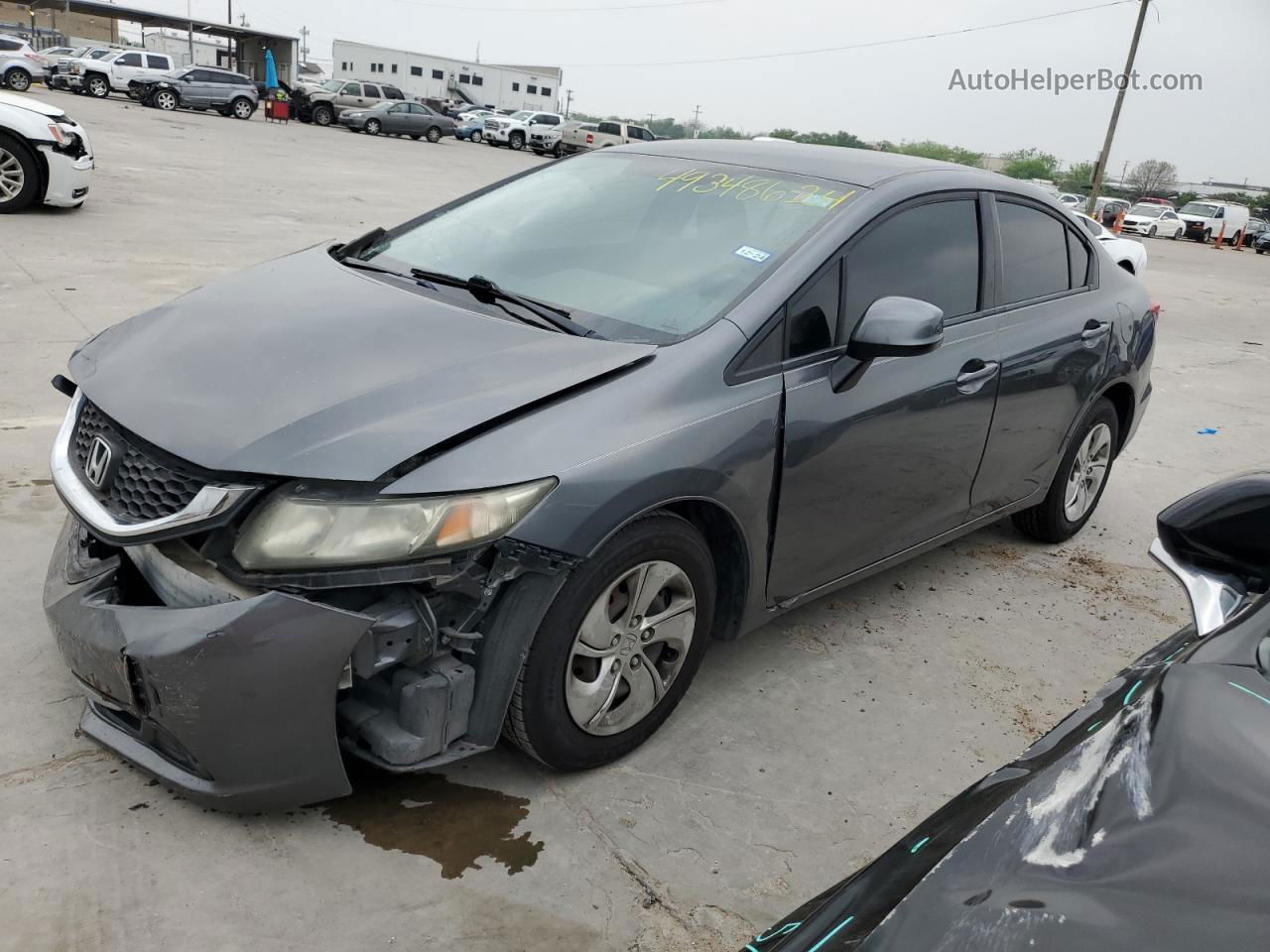 2013 Honda Civic Lx Gray vin: 19XFB2F53DE093497