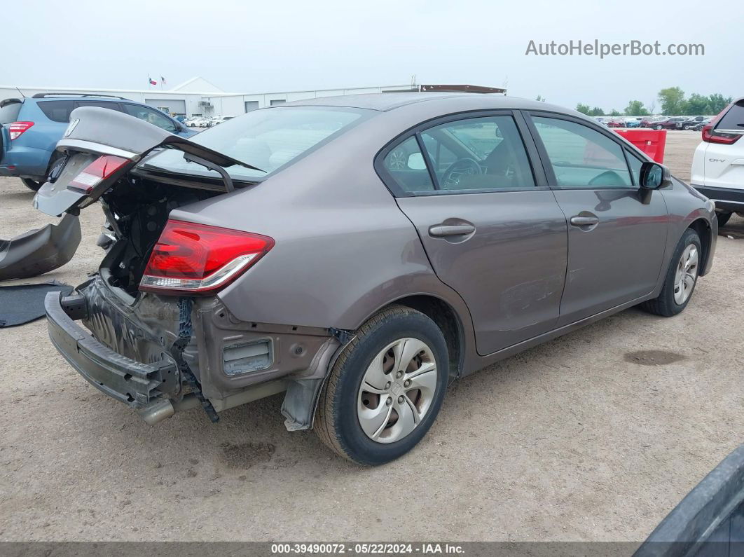 2013 Honda Civic Lx Brown vin: 19XFB2F53DE095315