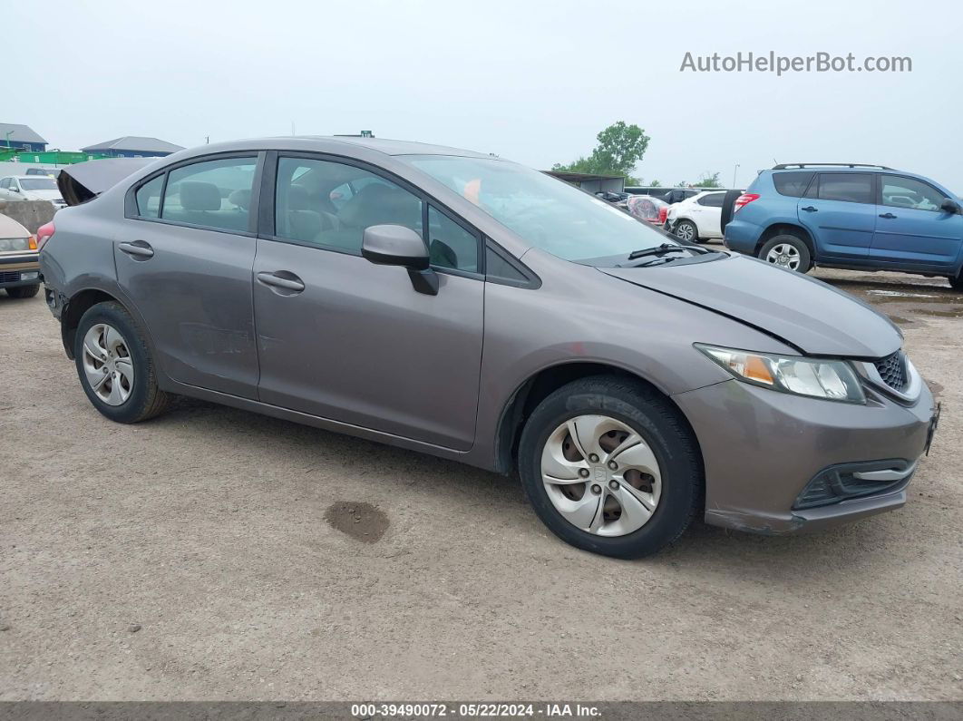 2013 Honda Civic Lx Brown vin: 19XFB2F53DE095315