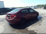 2014 Honda Civic Sedan Lx Burgundy vin: 19XFB2F53EE003797