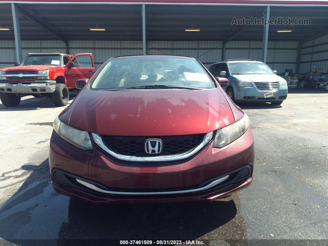 2014 Honda Civic Sedan Lx Burgundy vin: 19XFB2F53EE003797