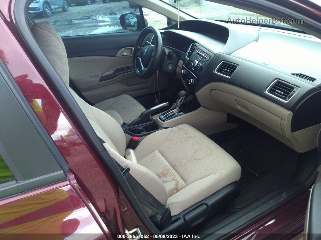 2014 Honda Civic Sedan Lx Темно-бордовый vin: 19XFB2F53EE017439