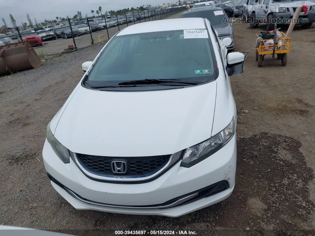 2014 Honda Civic Lx White vin: 19XFB2F53EE021507