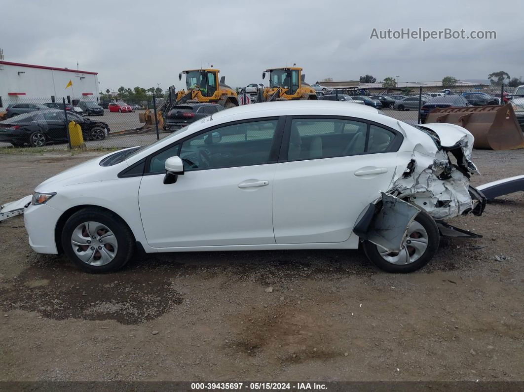 2014 Honda Civic Lx White vin: 19XFB2F53EE021507