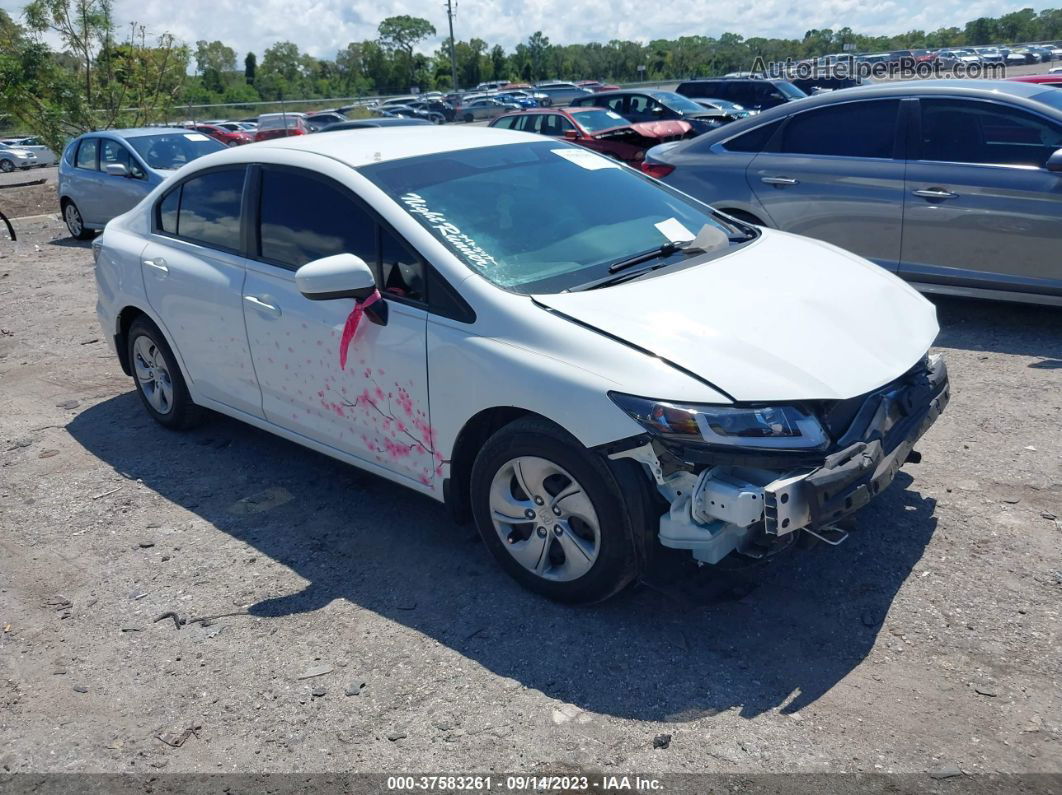 2014 Honda Civic Sedan Lx White vin: 19XFB2F53EE022768