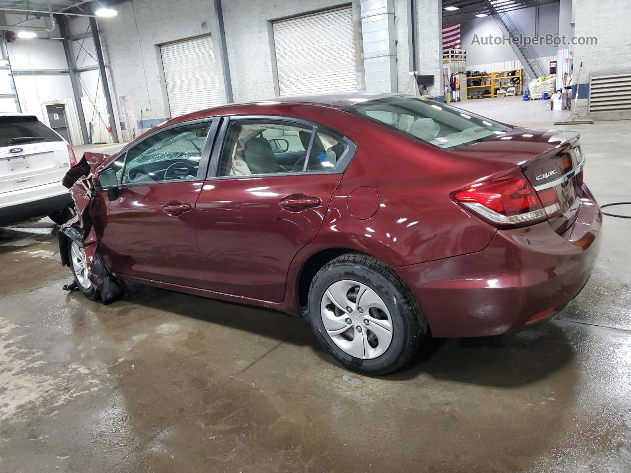 2015 Honda Civic Lx Maroon vin: 19XFB2F53FE105389