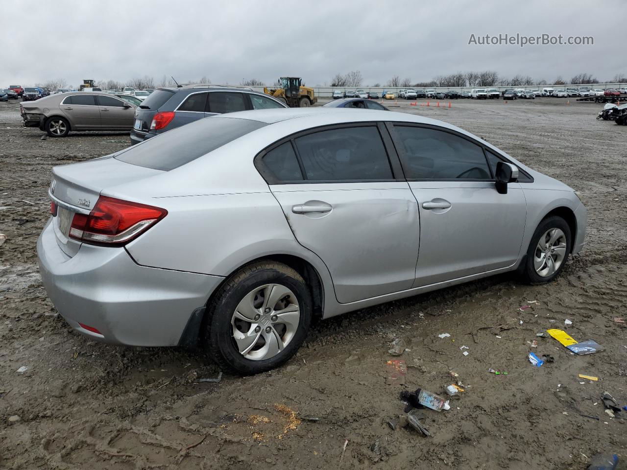 2015 Honda Civic Lx Silver vin: 19XFB2F53FE113105