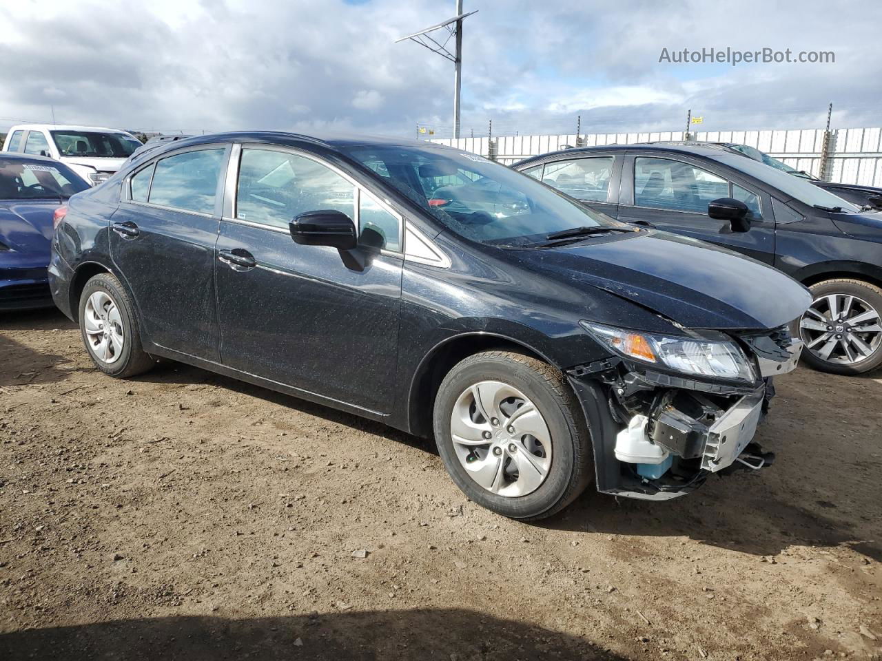 2015 Honda Civic Lx Black vin: 19XFB2F53FE296943