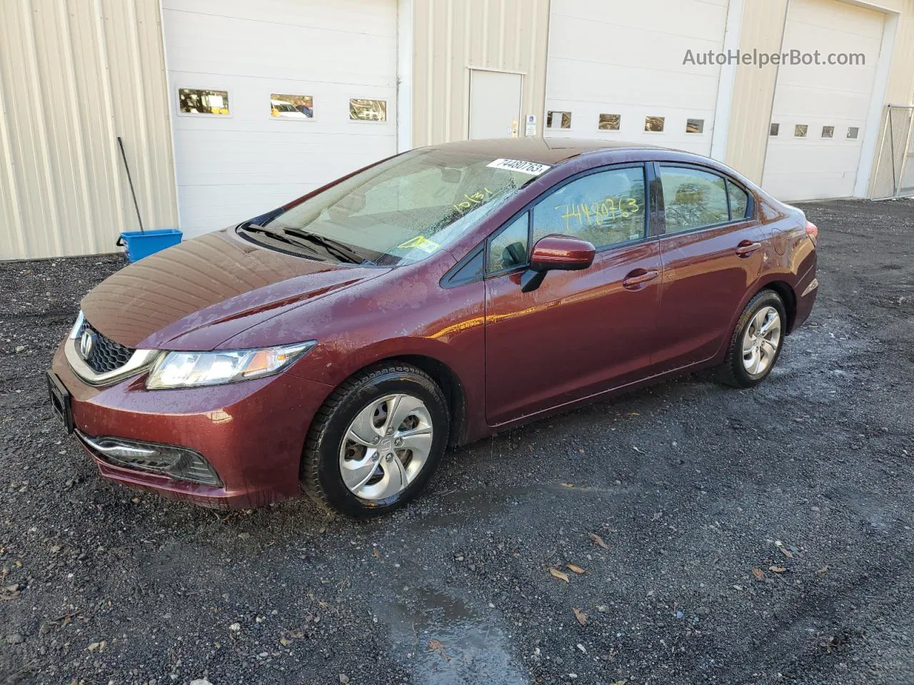 2015 Honda Civic Lx Maroon vin: 19XFB2F53FE297610