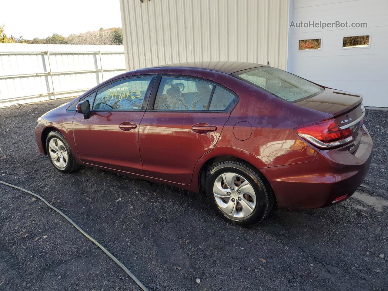 2015 Honda Civic Lx Maroon vin: 19XFB2F53FE297610