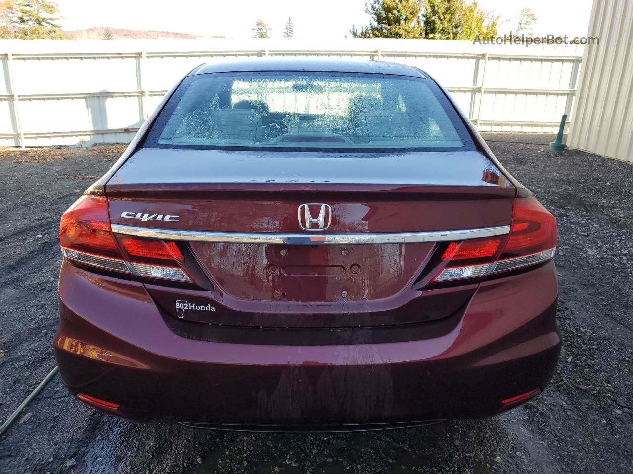 2015 Honda Civic Lx Темно-бордовый vin: 19XFB2F53FE297610