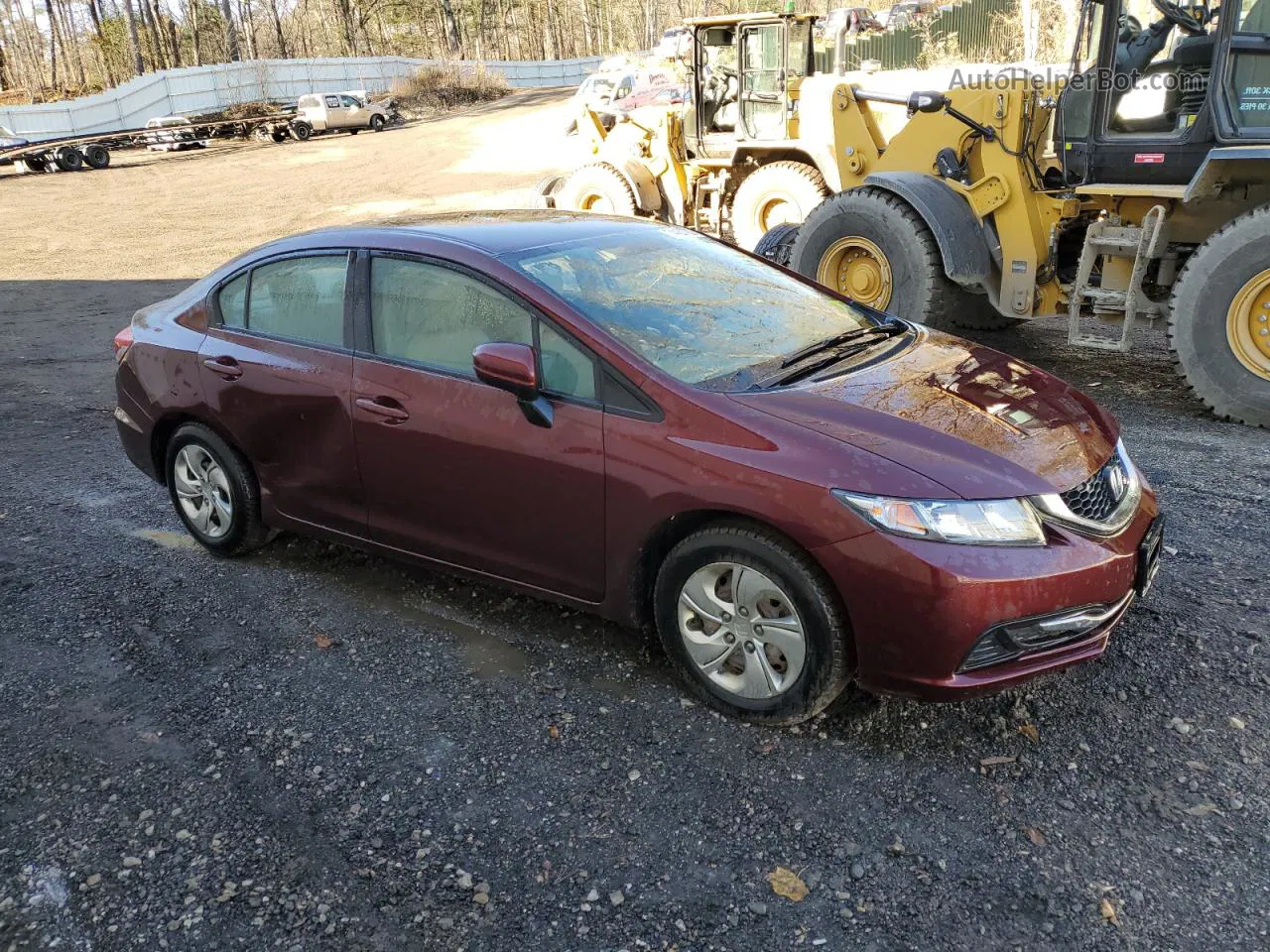 2015 Honda Civic Lx Maroon vin: 19XFB2F53FE297610