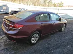 2015 Honda Civic Lx Maroon vin: 19XFB2F53FE297610