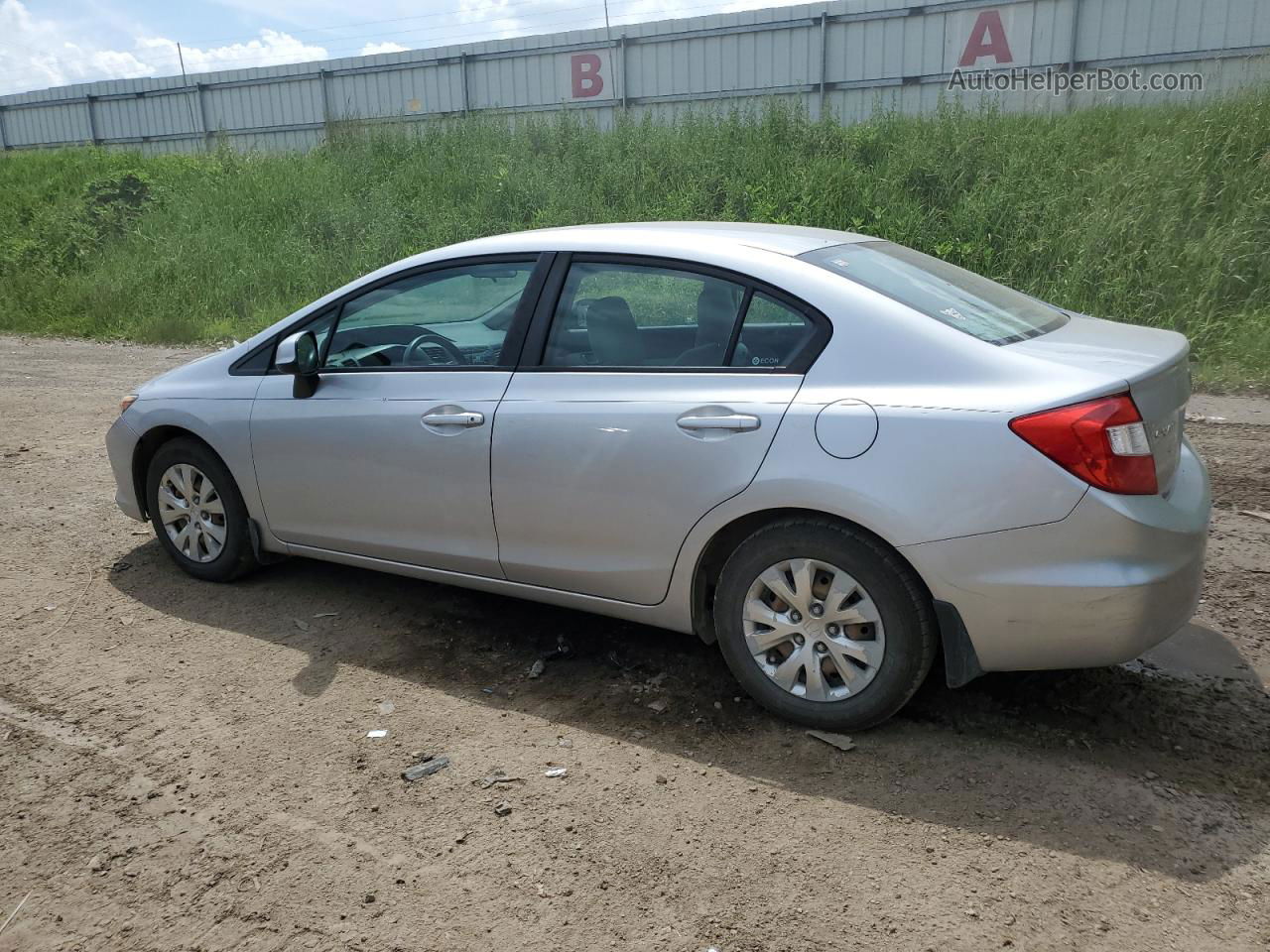 2012 Honda Civic Lx Silver vin: 19XFB2F54CE036580