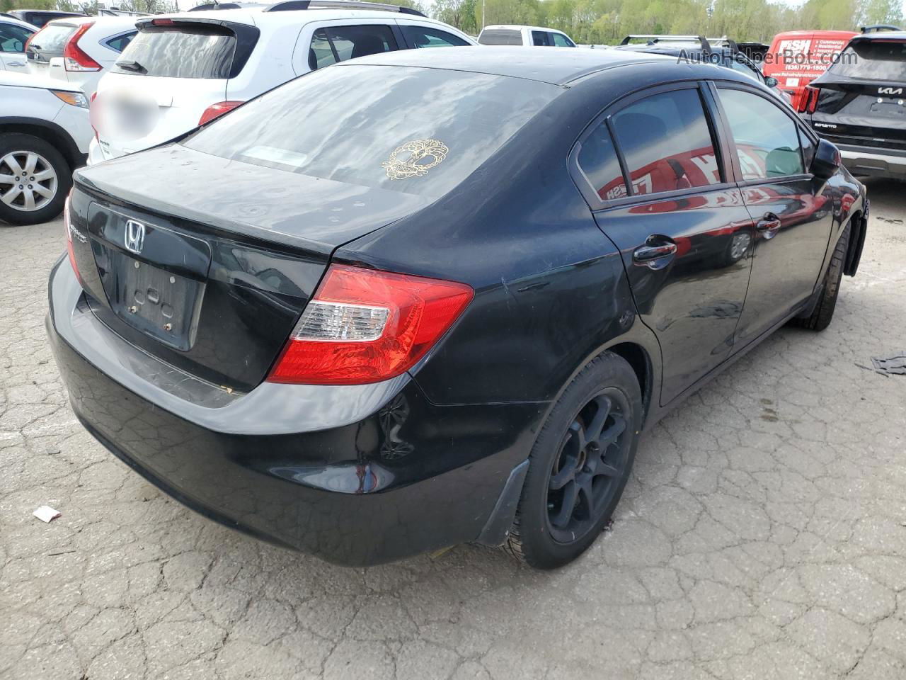 2012 Honda Civic Lx Black vin: 19XFB2F54CE069904