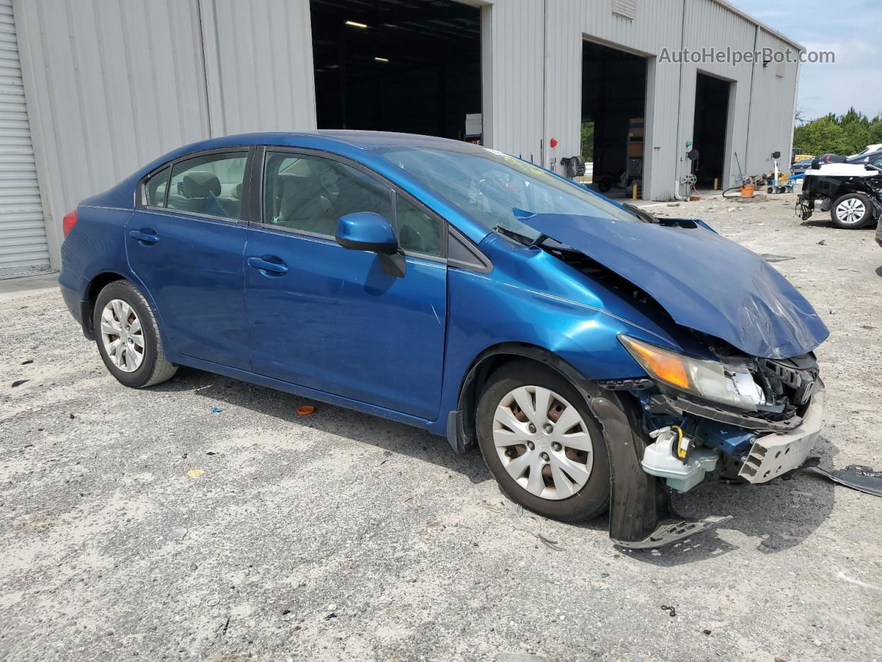 2012 Honda Civic Lx Blue vin: 19XFB2F54CE074911