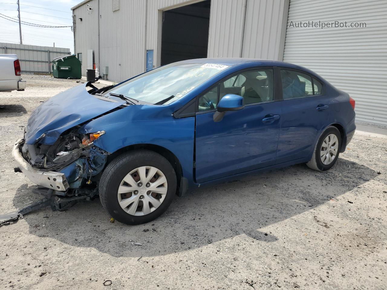 2012 Honda Civic Lx Синий vin: 19XFB2F54CE074911