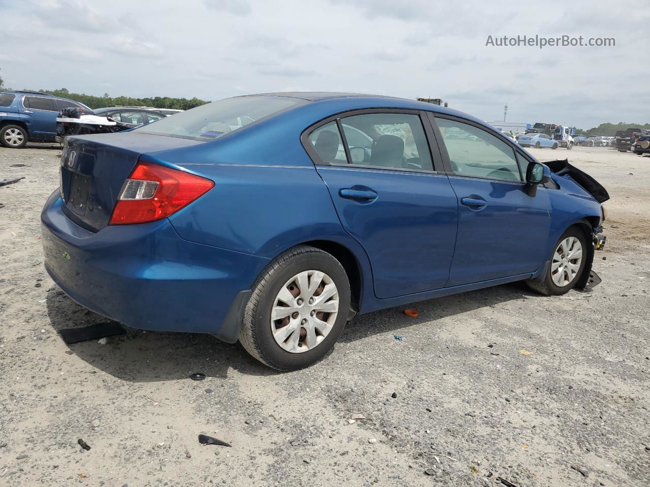 2012 Honda Civic Lx Blue vin: 19XFB2F54CE074911