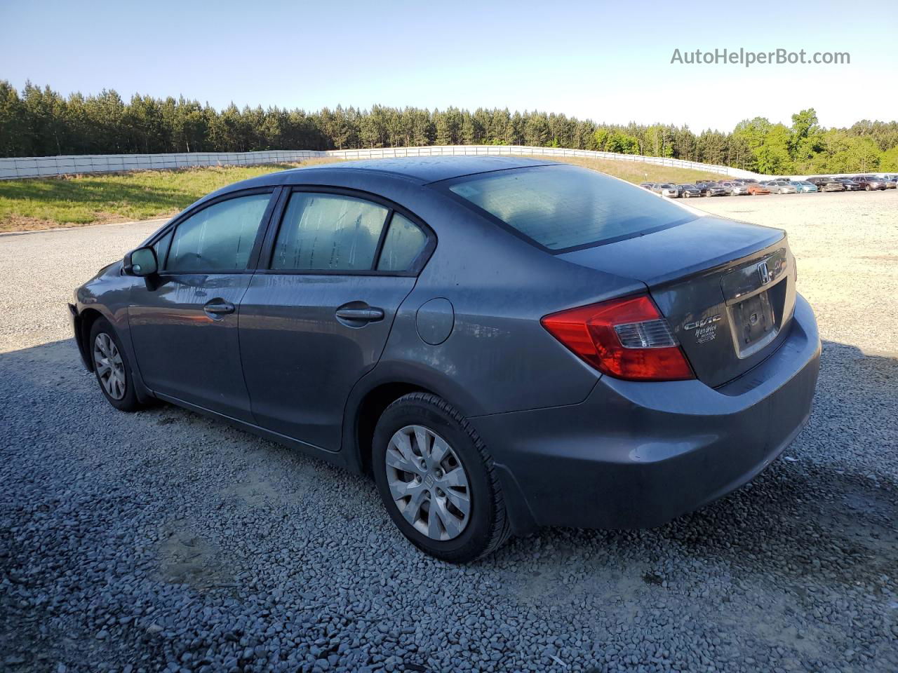 2012 Honda Civic Lx Gray vin: 19XFB2F54CE093247